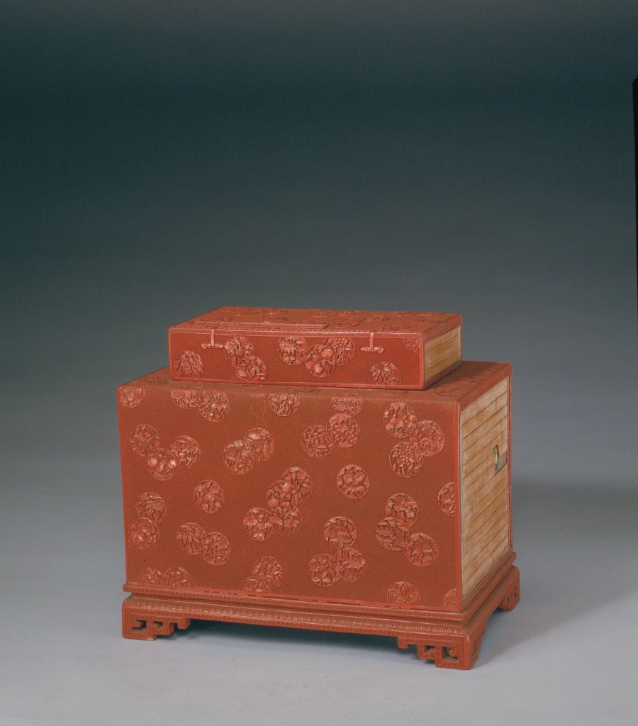 图片[1]-Carved Red Tuanhua Letter Box-China Archive